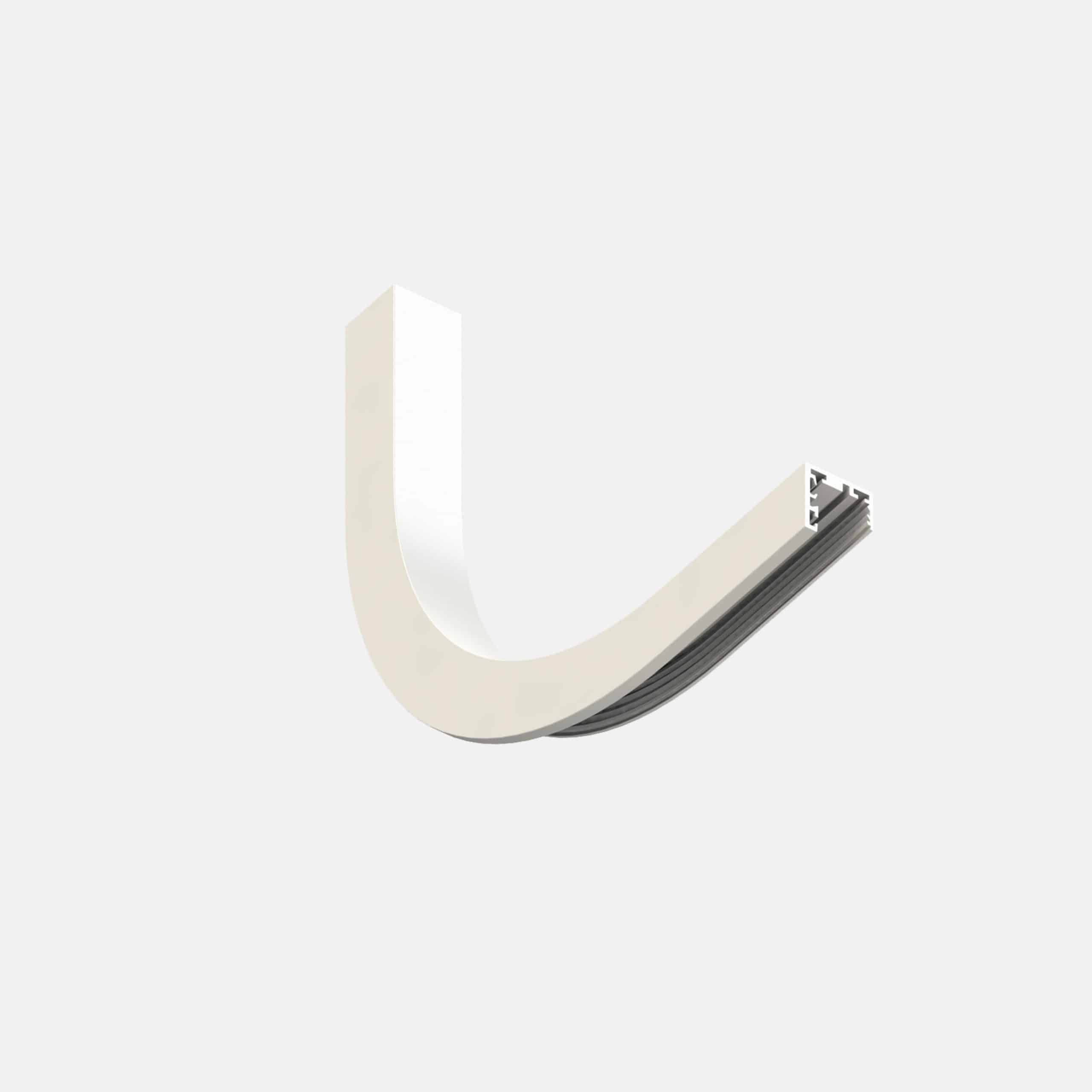 File Flex sistema - Curva tipo D in estruso di alluminio