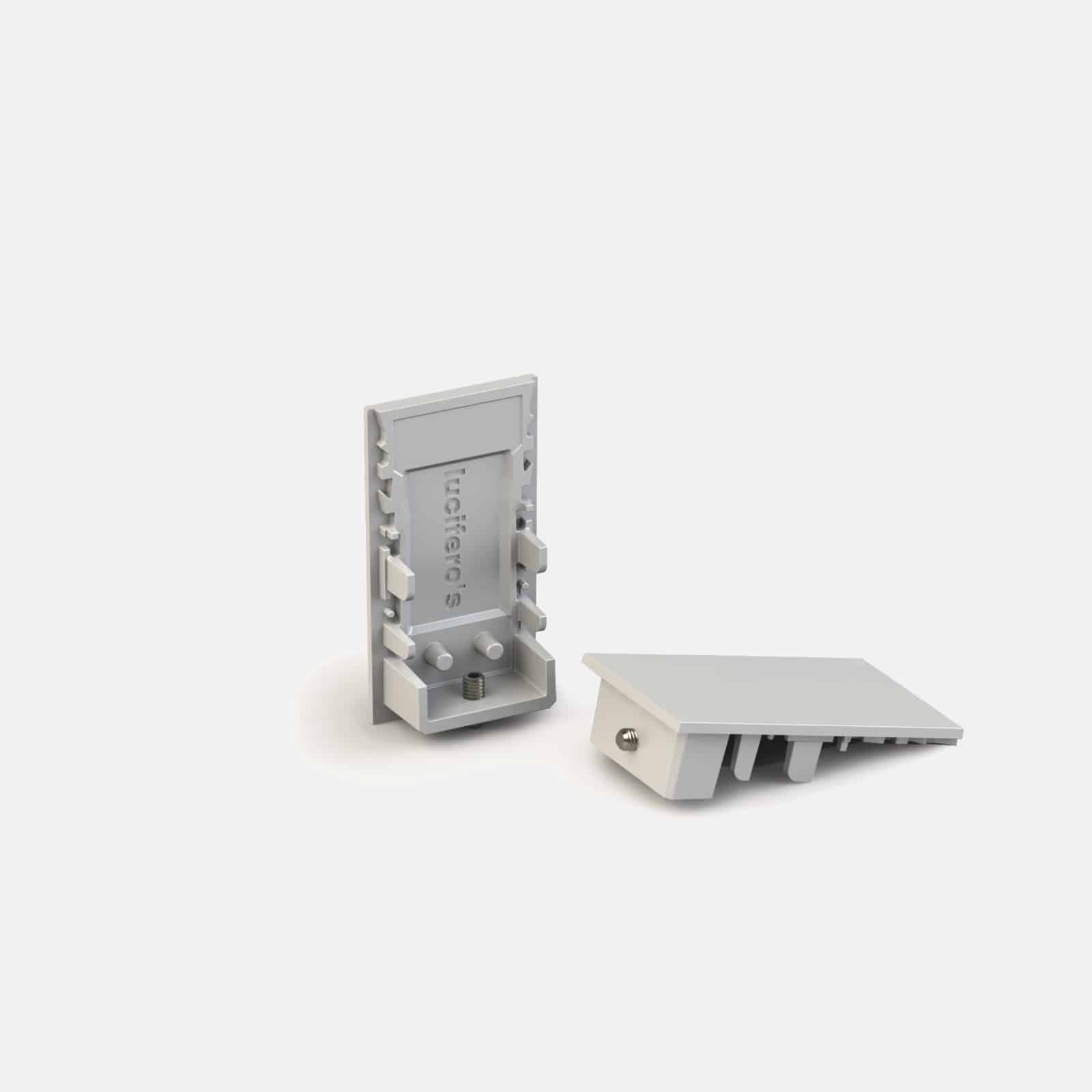 Minifile sistema - Coppia testate di chiusura per profilo soffitto/sospensione