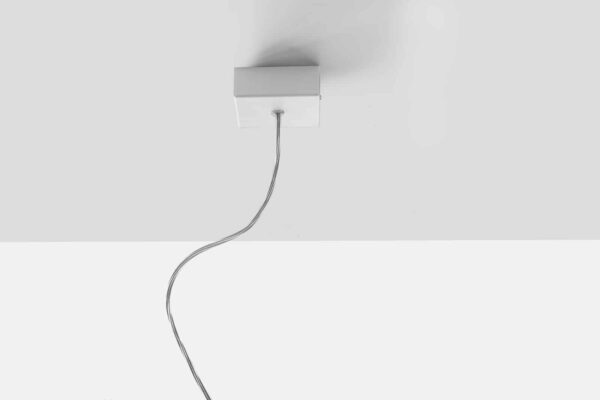 Kit alimentazione cavo elettrico trasparente completo di rosone bianco