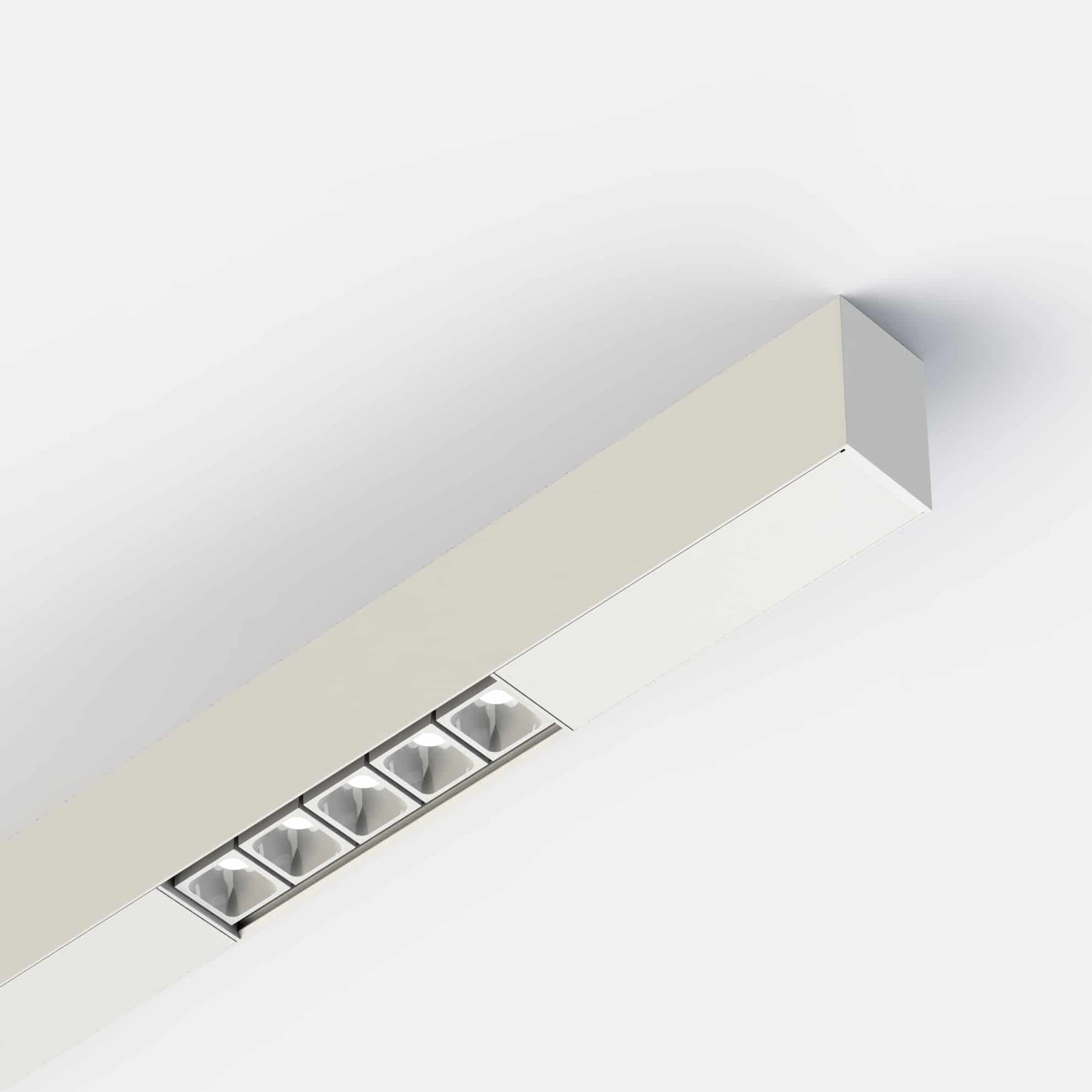 Ceiling Minifile profile with Leva modules